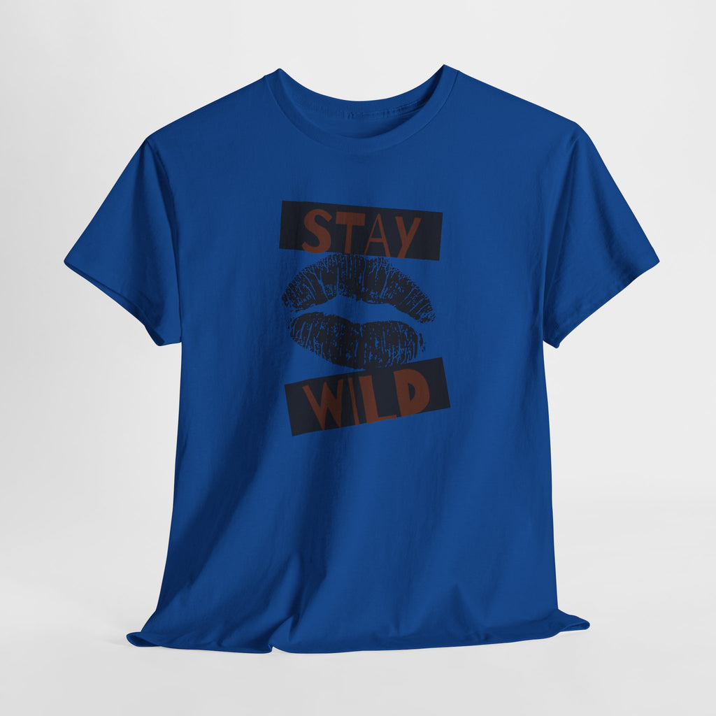 Stay Wild Lip Print T‑Shirt