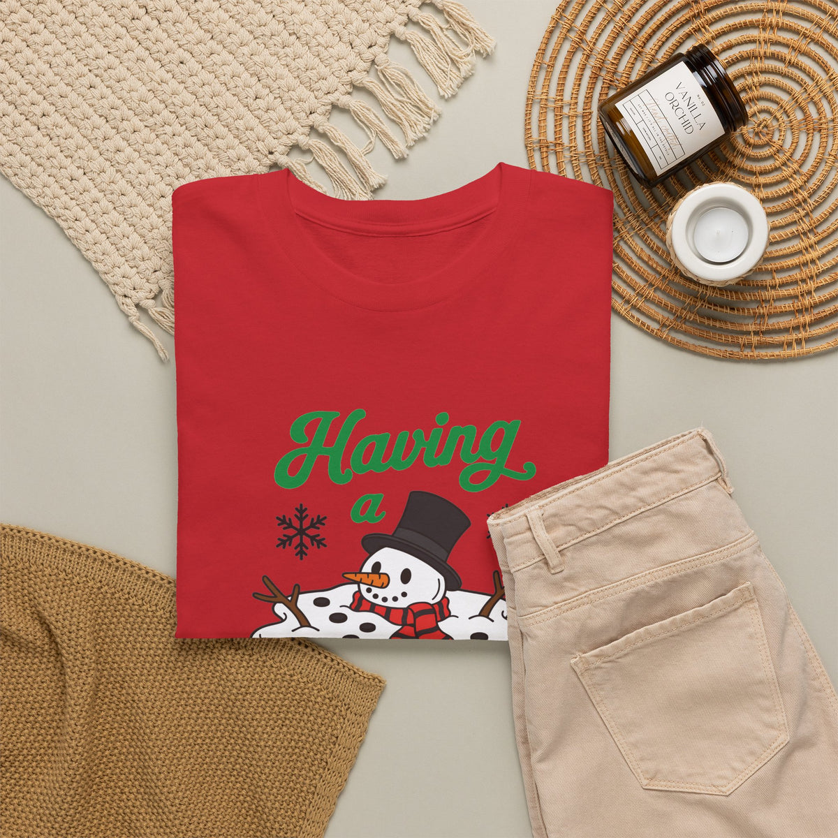 Having a Meltdown Snowman Christmas T-Shirt