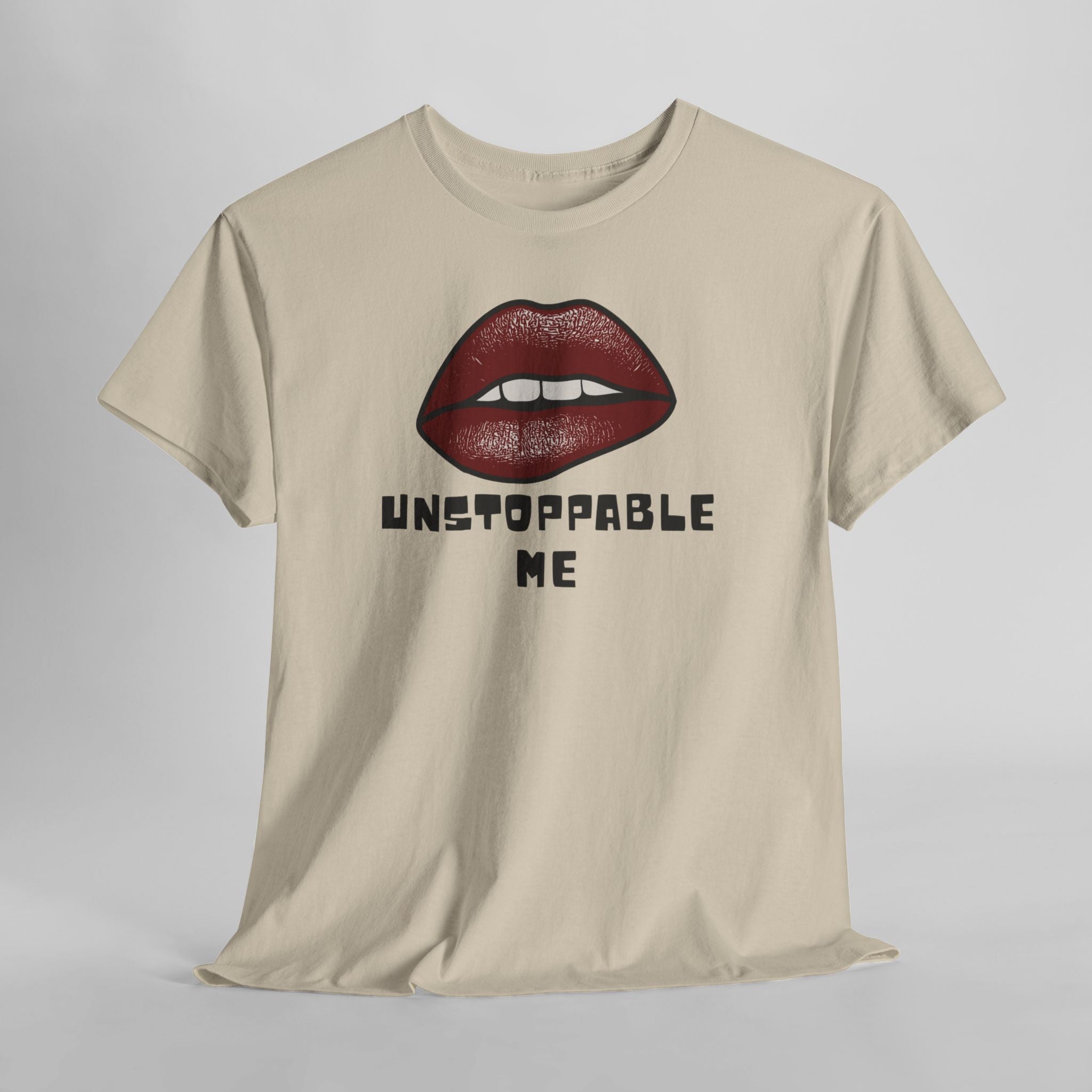 Unstoppable Me Lip Graphic Tee – Bold Red Lips Inspirational Women’s T-Shirt