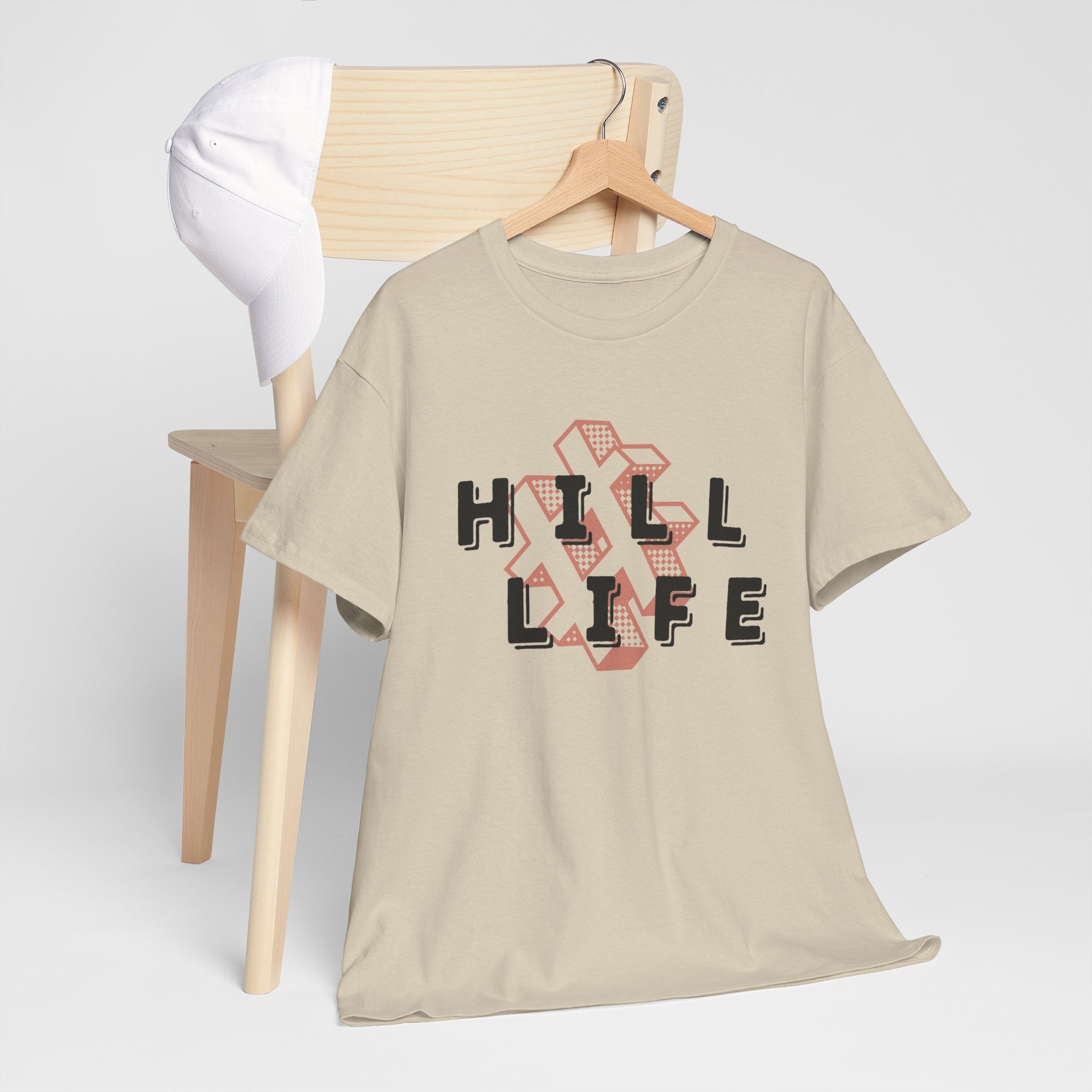 Hill Life T‑Shirt — Retro Geo Cross Graphic Tee