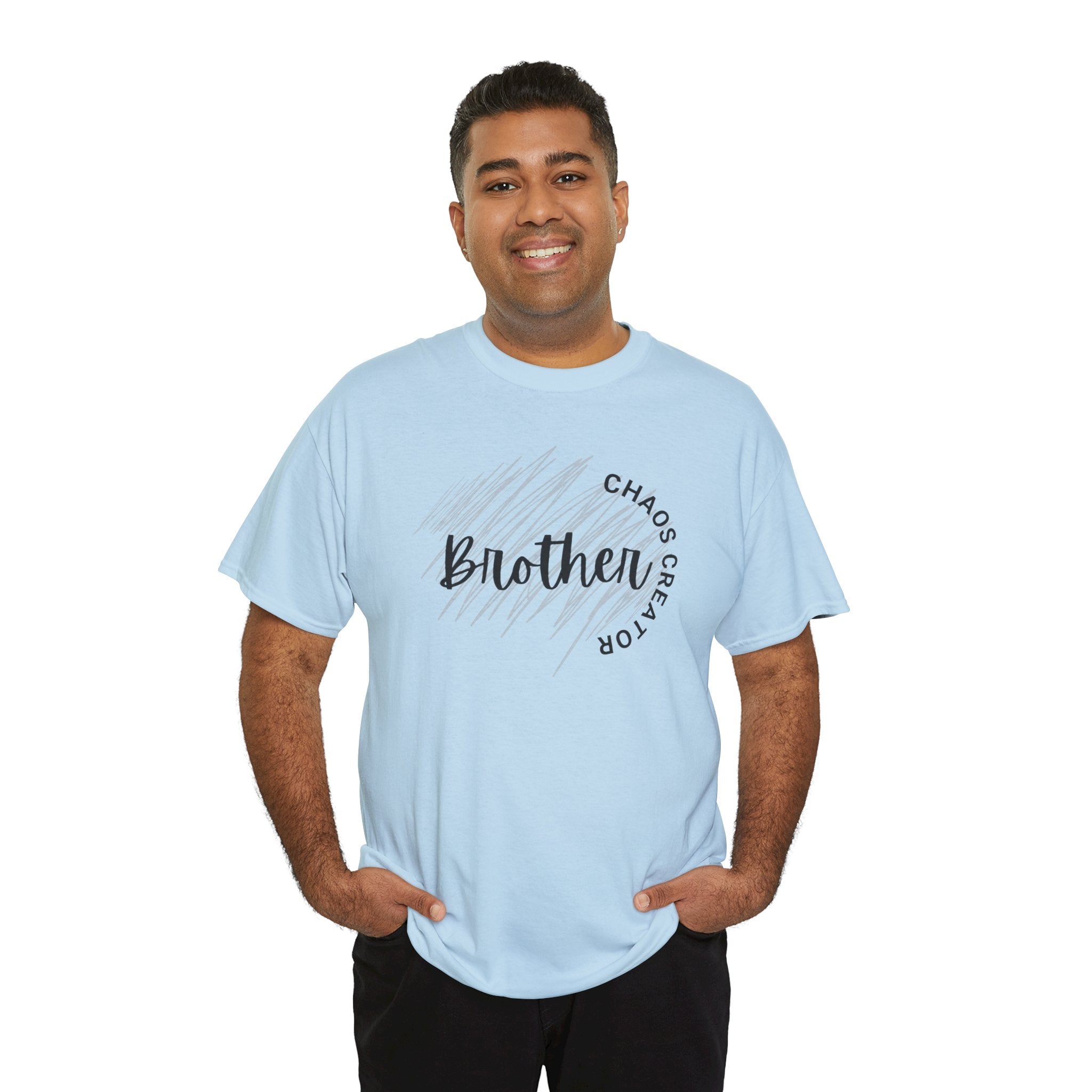 Brother Script Tee — 'Chaos Creator' Graphic Shirt for Siblings