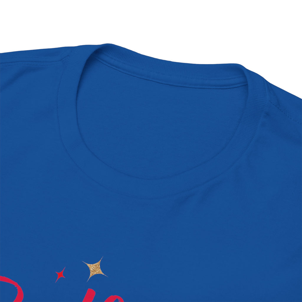 Birthday Squad T-Shirt — Women's Party Tee with Pink Script & Gold Stars