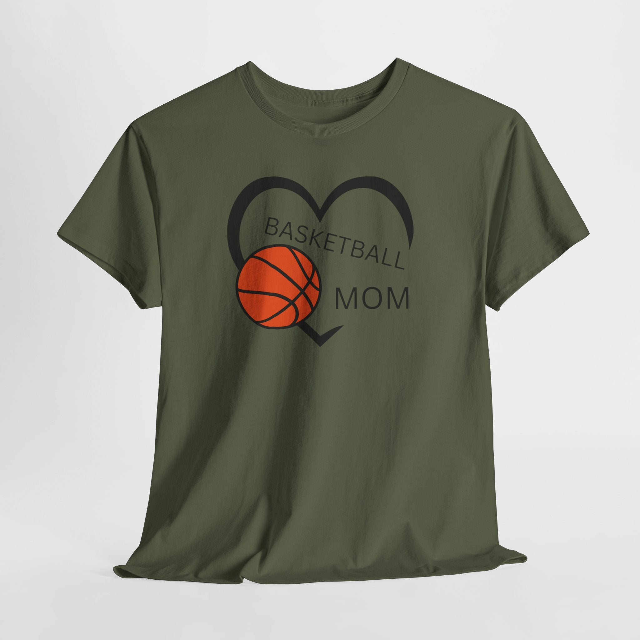 Basketball Mom T-Shirt – Heart & Basketball Design