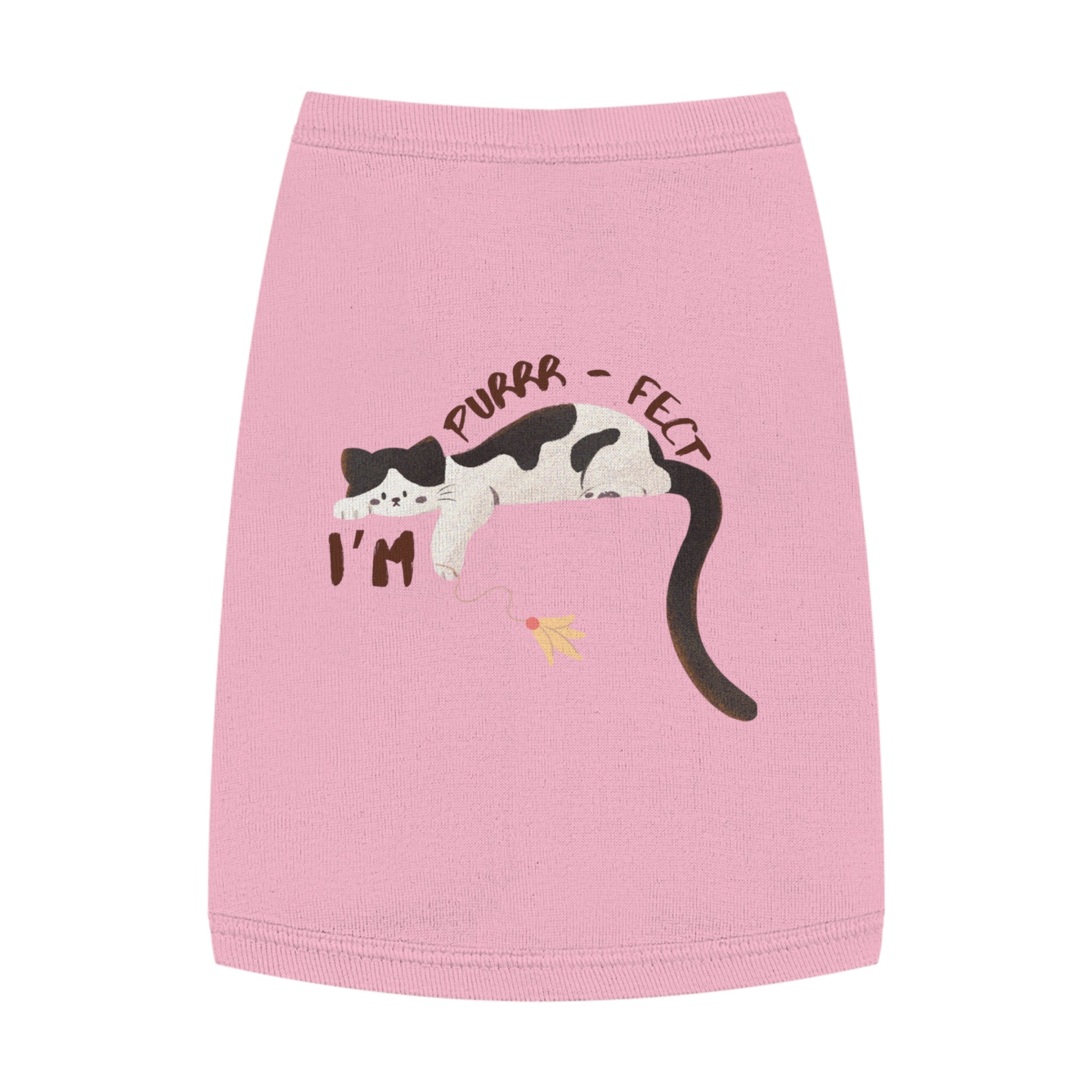 Cat Pet Tank Top - "Purr-fect" Sleeping Cat Design