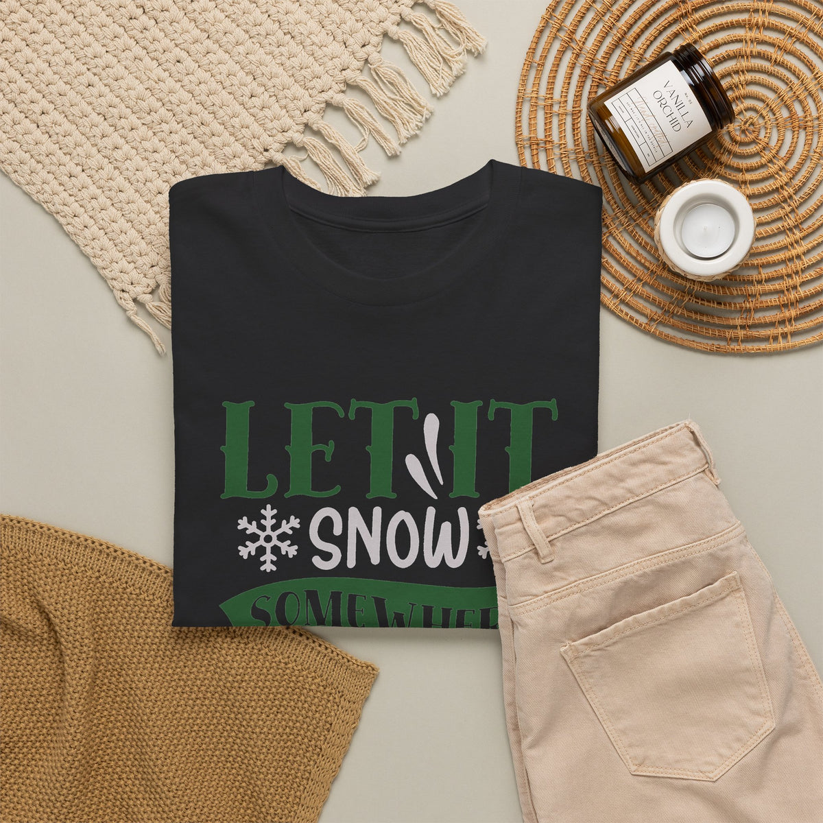 Let It Snow, Watch a Movie Somewhere Else Ho Ho Ho Christmas T-Shirt