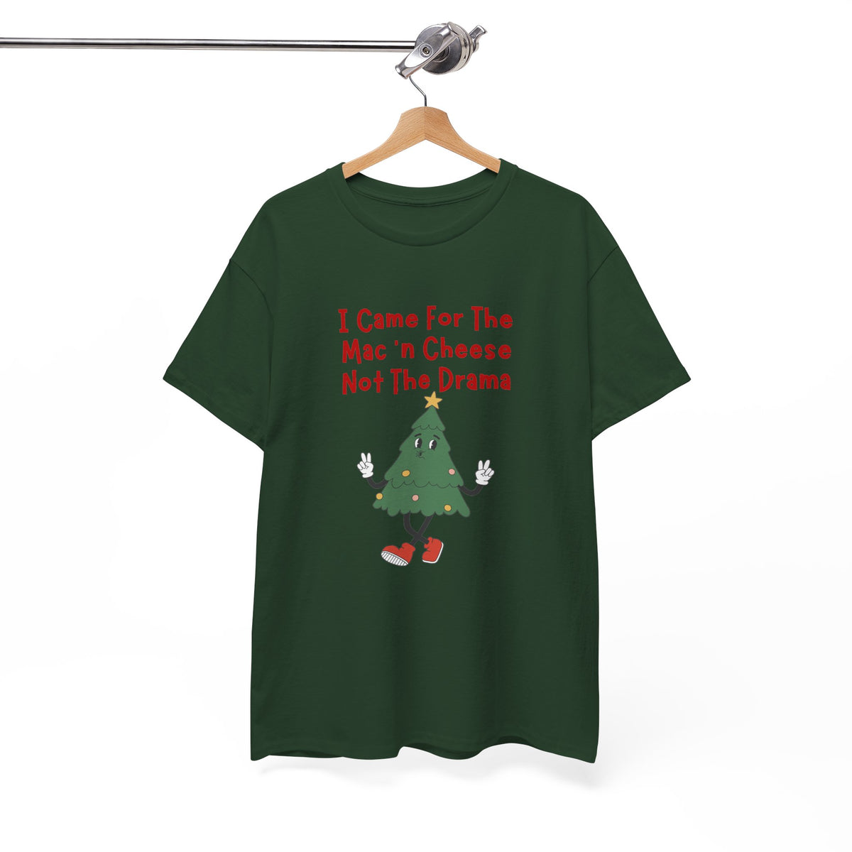 I Came for the Mac ’n Cheese Not the Drama Christmas Tree T-Shirt