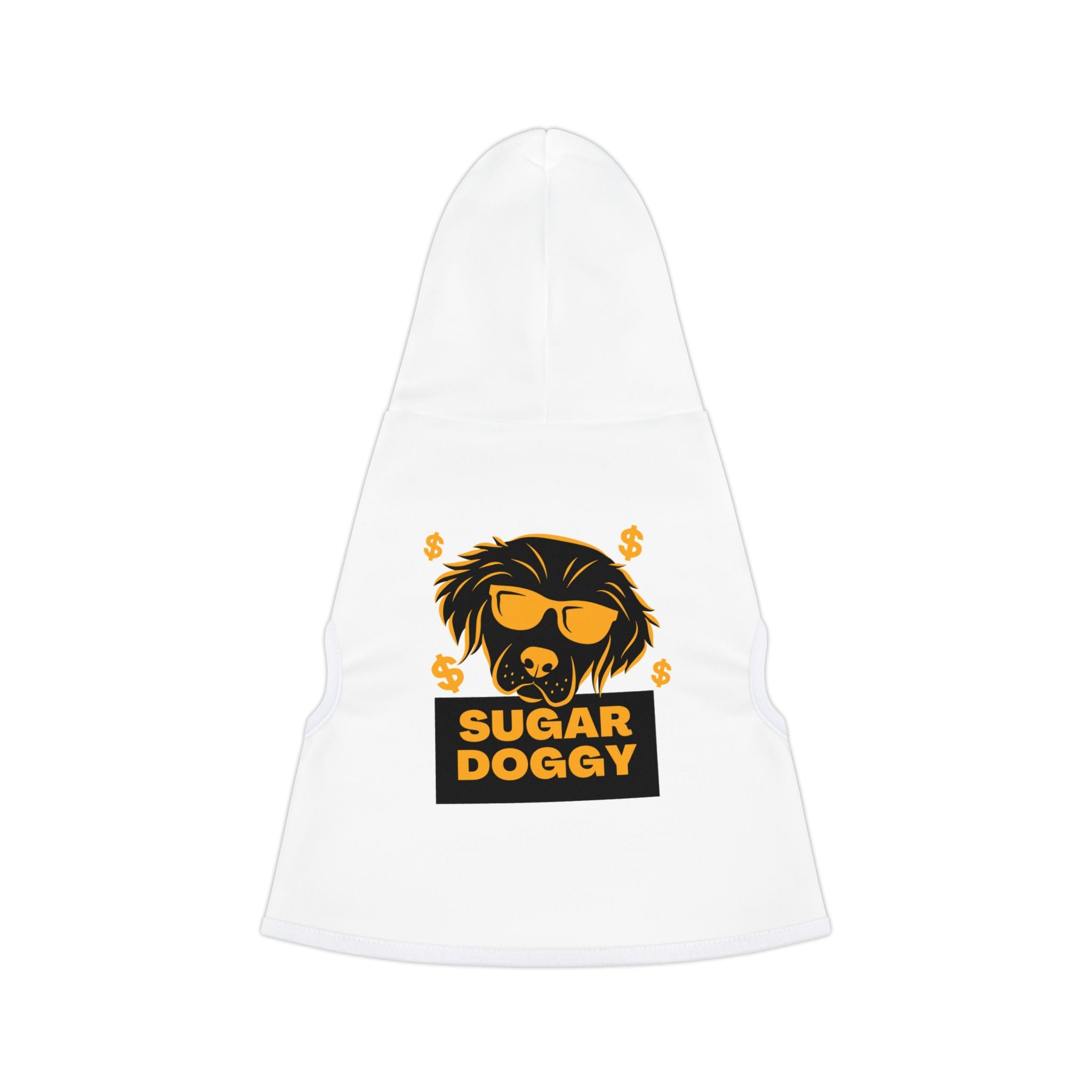 Pet Hoodie — 'Sugar Doggy' Graphic Dog Hoodie (Cool Sunglasses & Money Design)