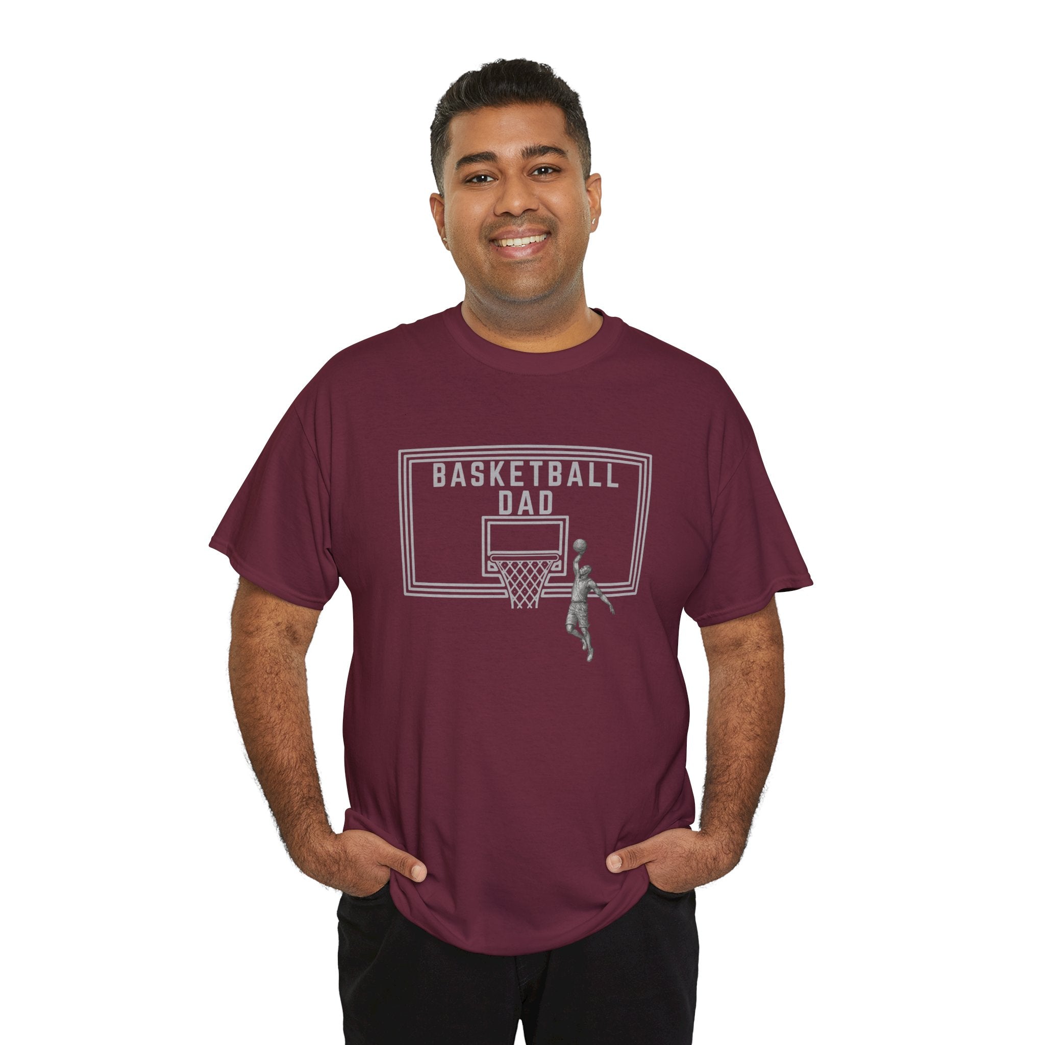 Basketball Dad T-Shirt — Basketball Hoop Graphic Tee for Proud Fathers