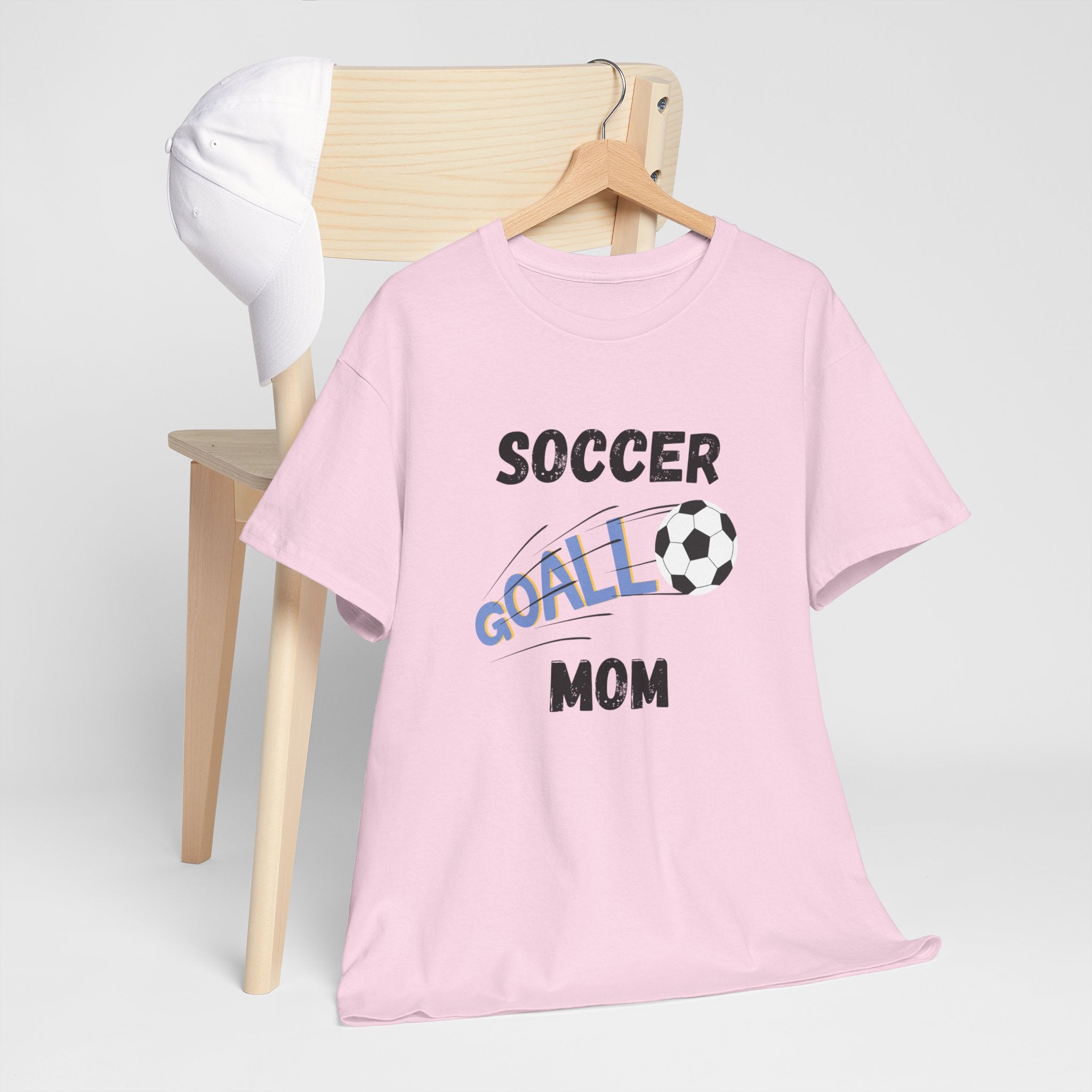 Soccer Mom T‑Shirt — 'Soccer Goal!' Graphic Tee with Soccer Ball