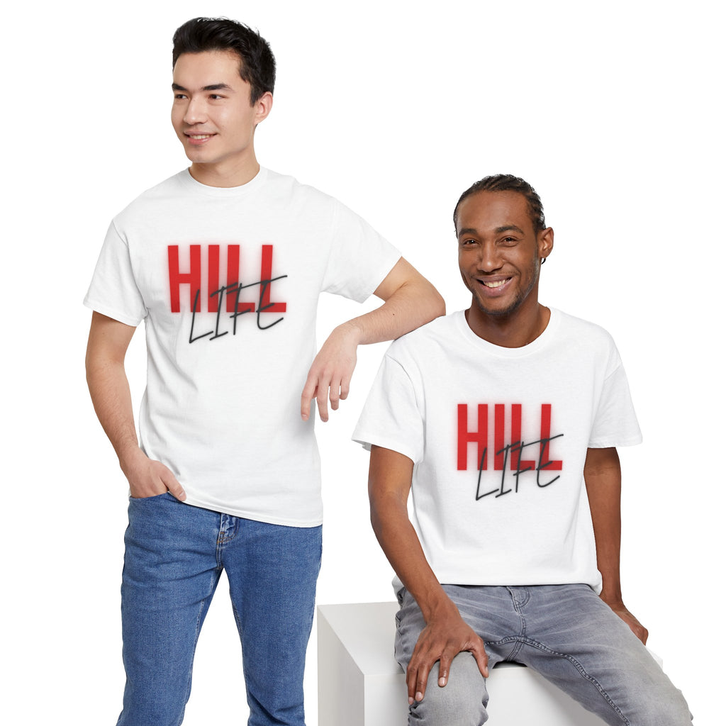 Hill Life Tee — Red Gradient Graphic T-Shirt