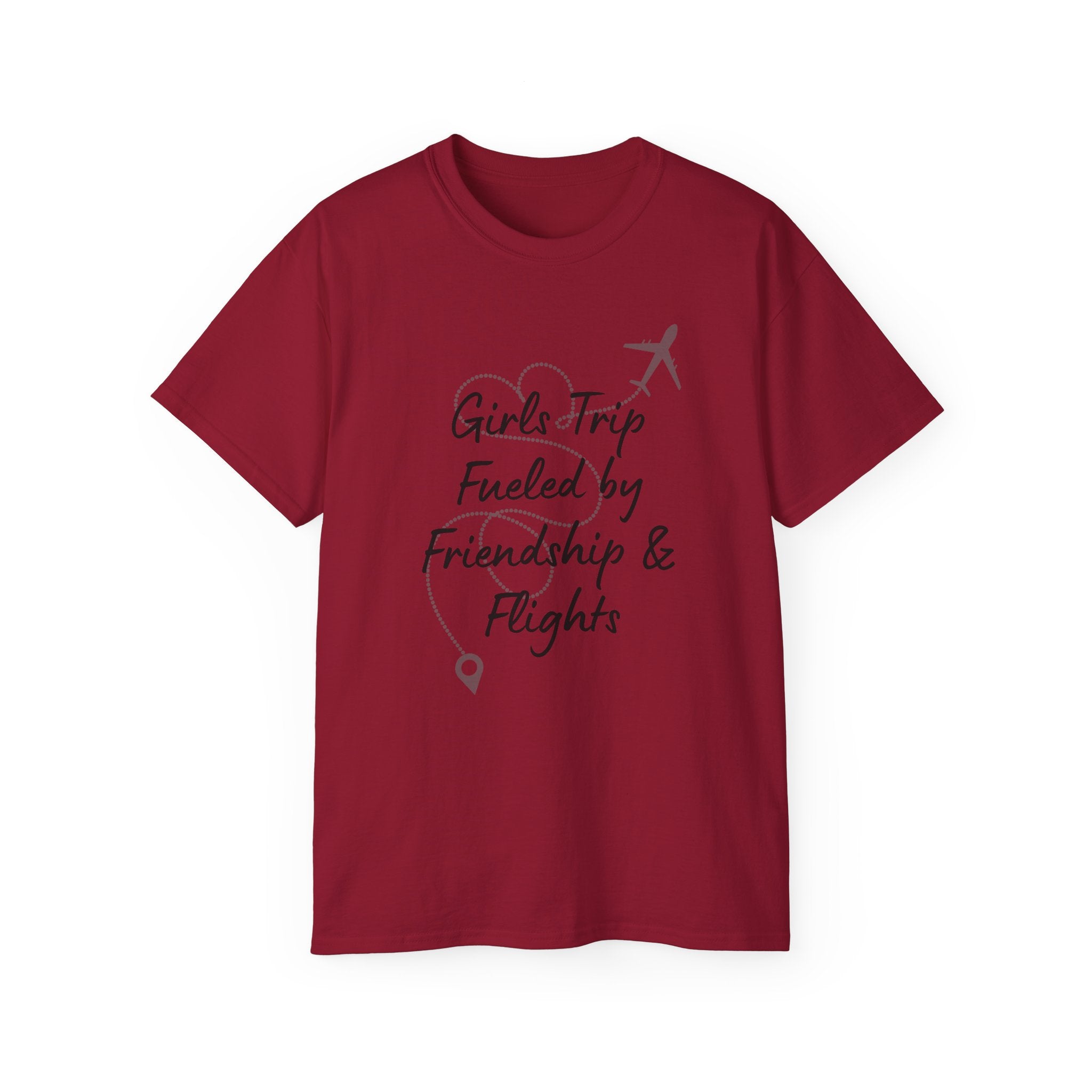 Girls Trip Tee — "Girls Trip Fueled by Friendship & Flights" Travel Shirt