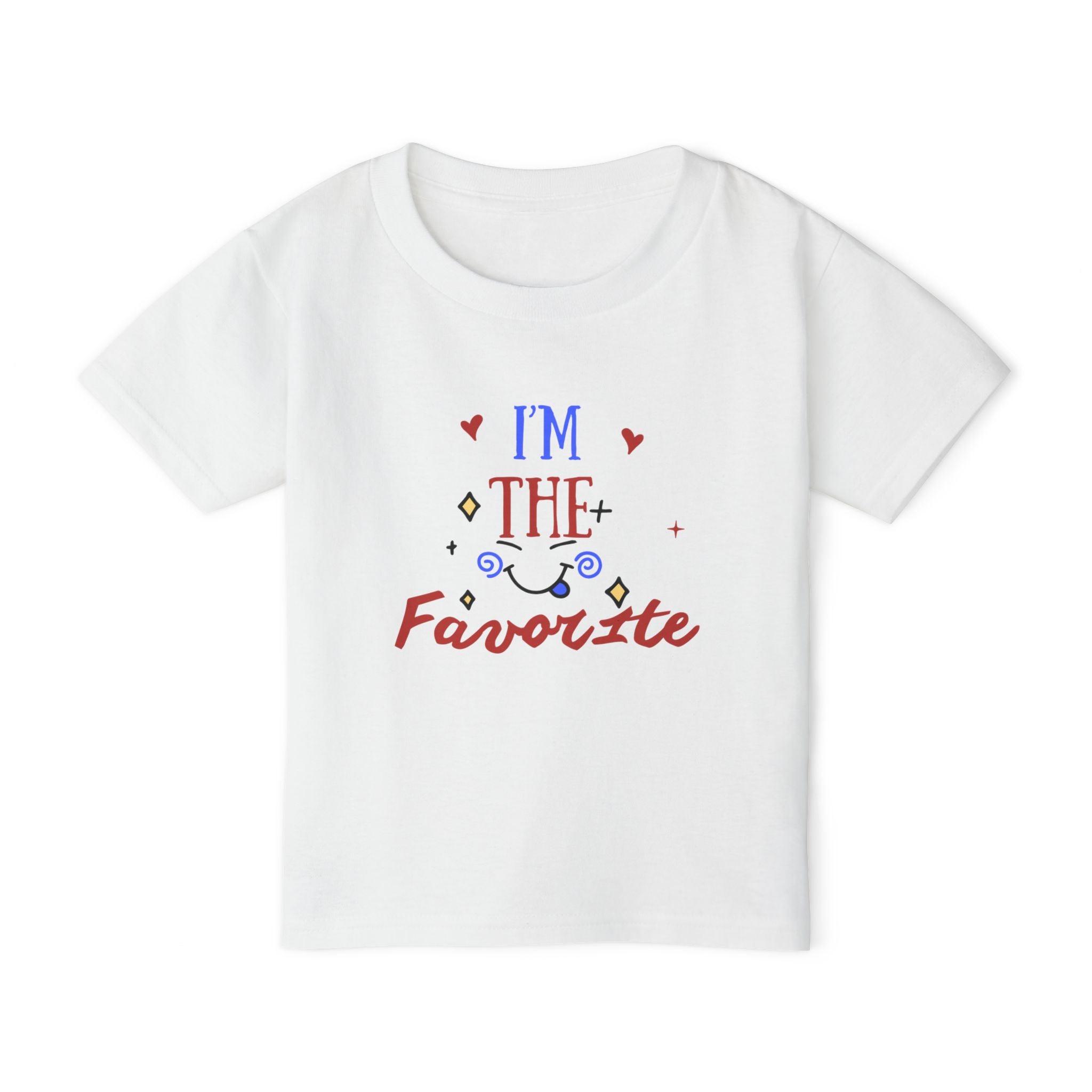 Toddler T‑Shirt — "I'm the Favorite" Playful Kids Tee (Cute Hearts & Script)