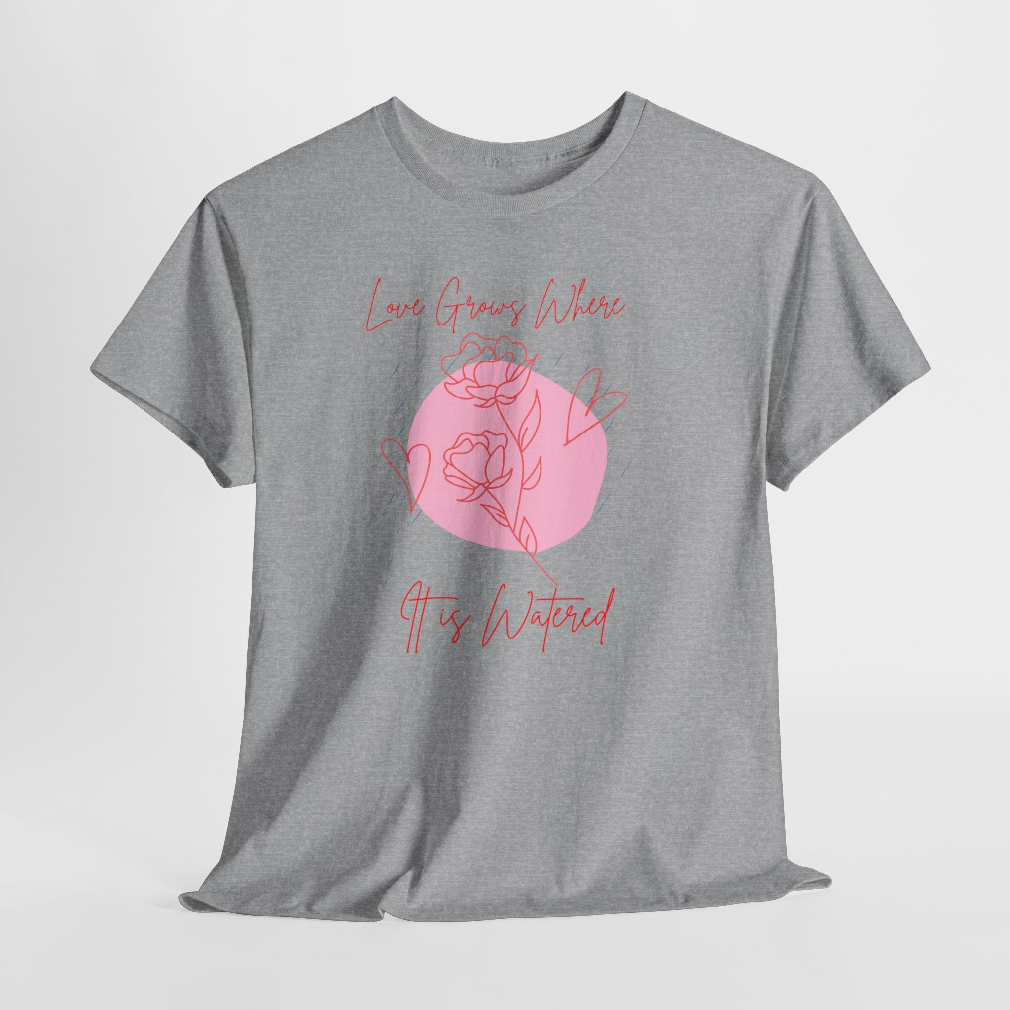 Rose Moon Graphic Tee — "Love Grows Where It’s Watered"