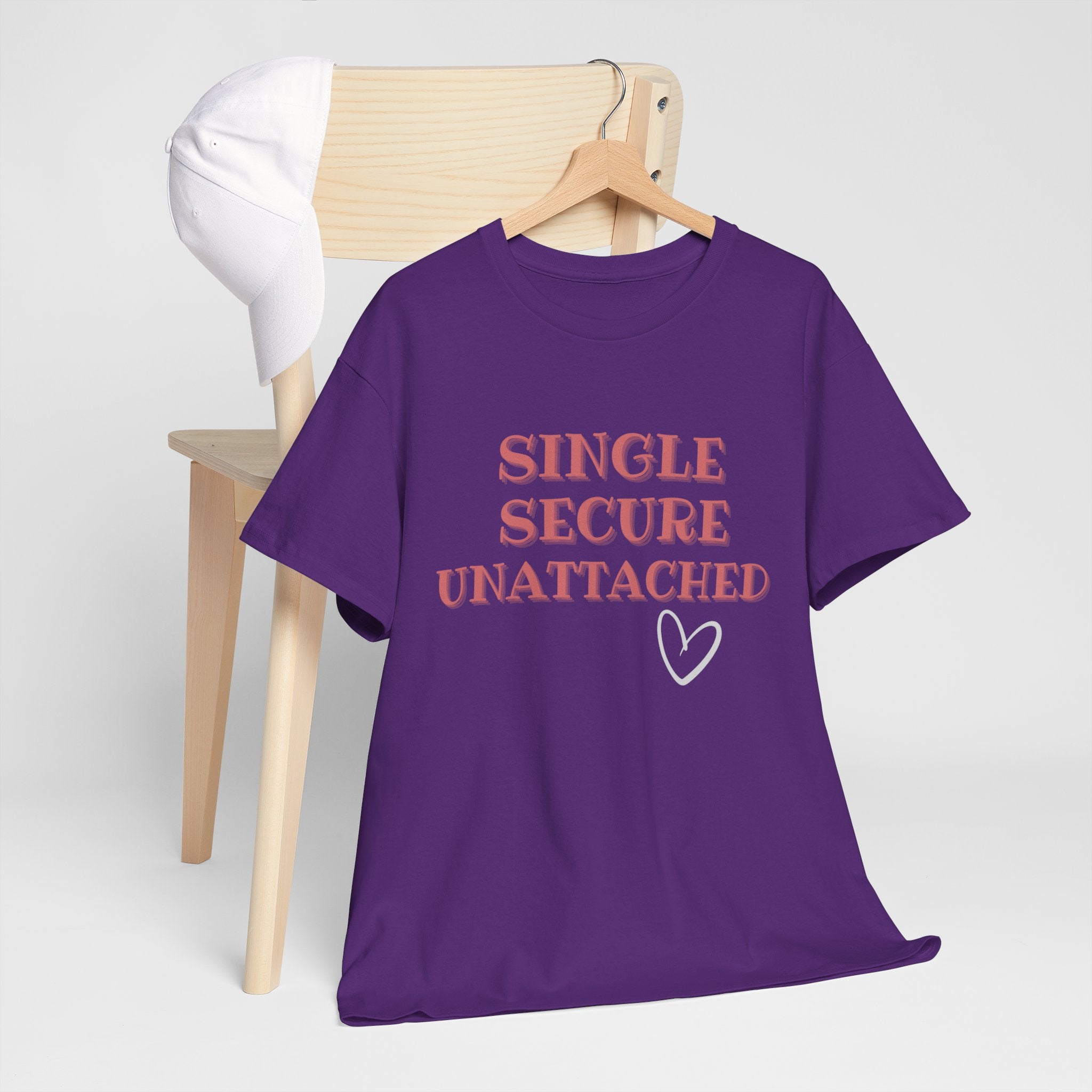 Single Secure Unattached Tee — Minimalist Self-Love Graphic T-Shirt