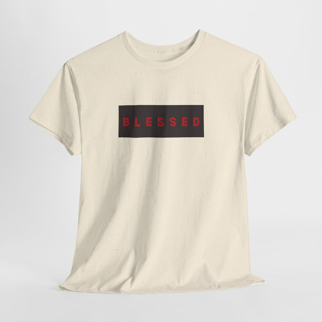 Blessed Box Logo T-Shirt — Minimal Christian Faith Tee