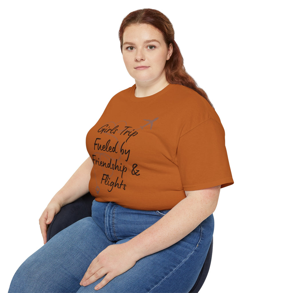 Girls Trip Tee — "Girls Trip Fueled by Friendship & Flights" Travel Shirt