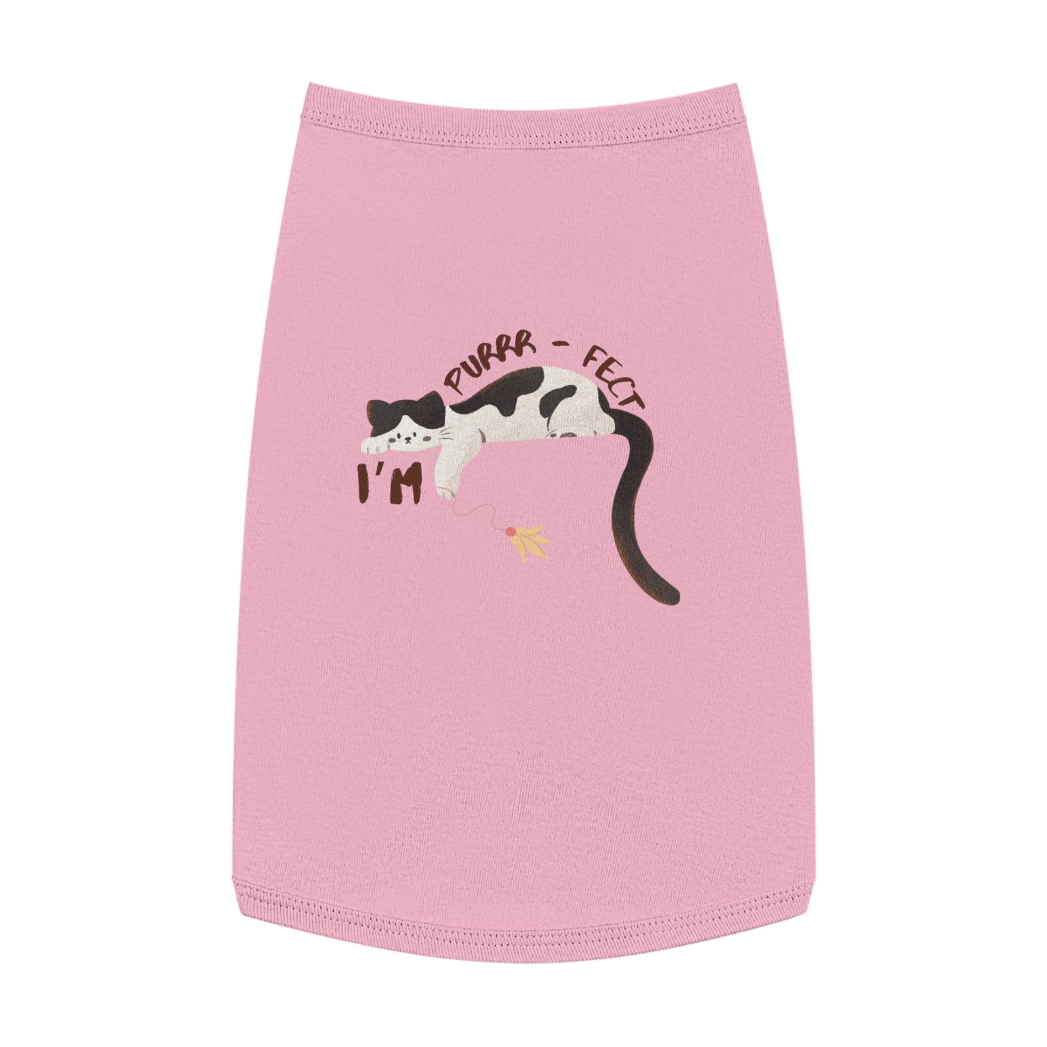 Cat Pet Tank Top - "Purr-fect" Sleeping Cat Design