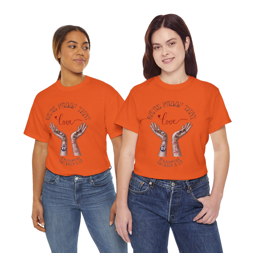 Love Wins Tattoo Hands T‑Shirt – "We're Proof That Love Exists" Couples Goal Pride Tee