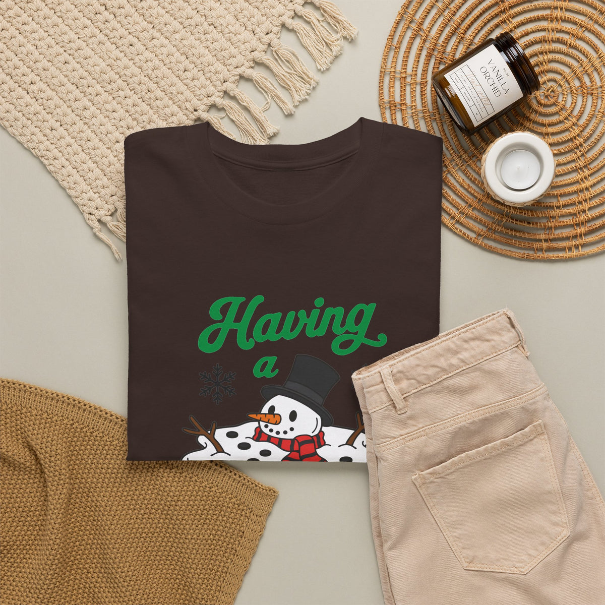 Having a Meltdown Snowman Christmas T-Shirt