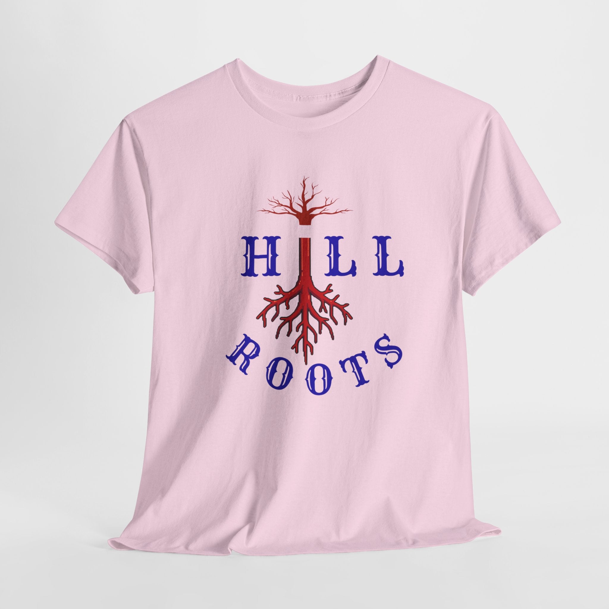 T-Shirt — Hill Roots Logo Tee (red tree roots graphic)