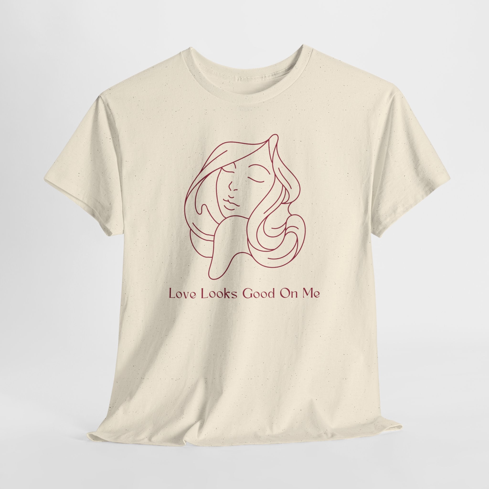 T-Shirt — 'Love Looks Good On Me' Minimal Line Art Tee