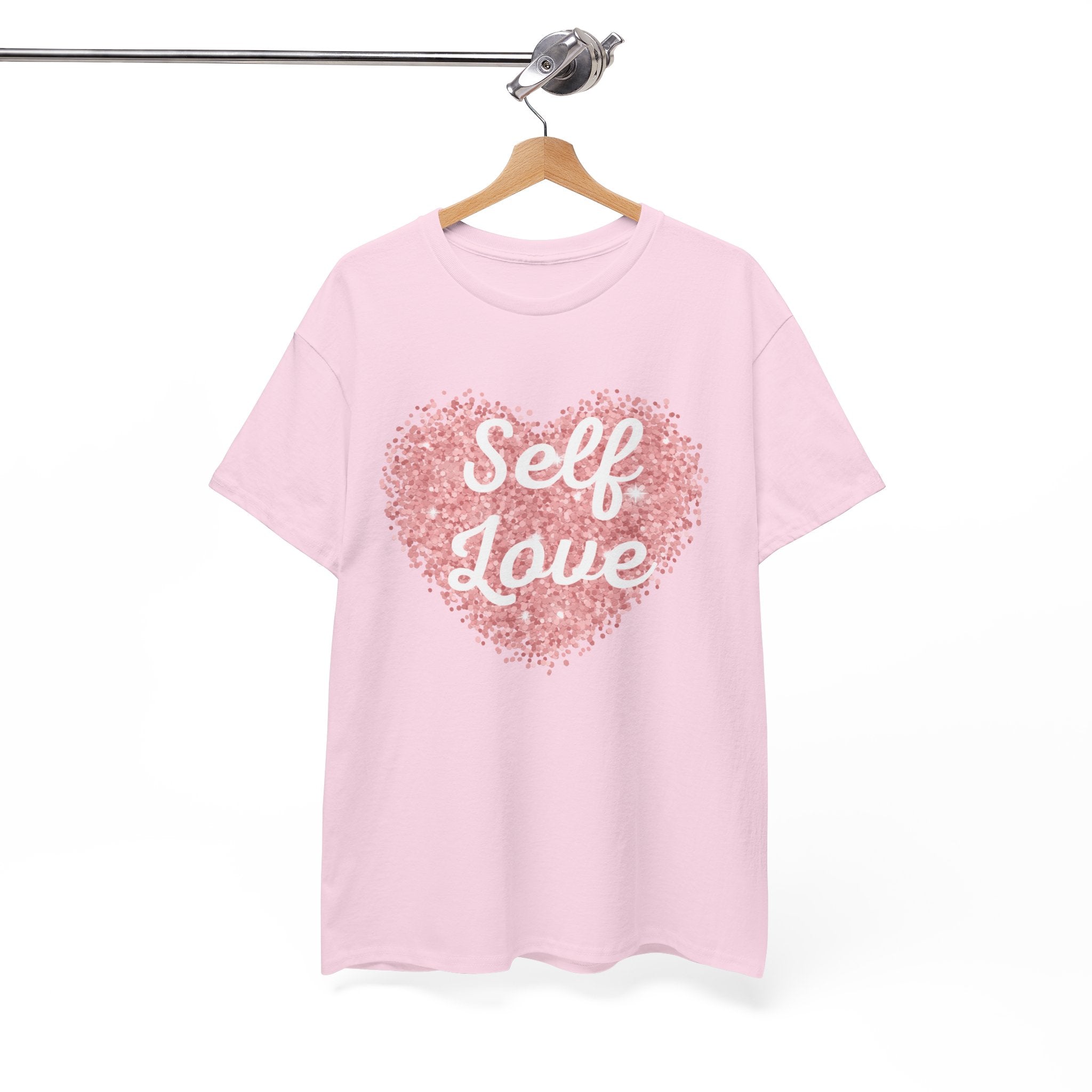 Self Love Tee — Pink Heart Mental Health Awareness Shirt