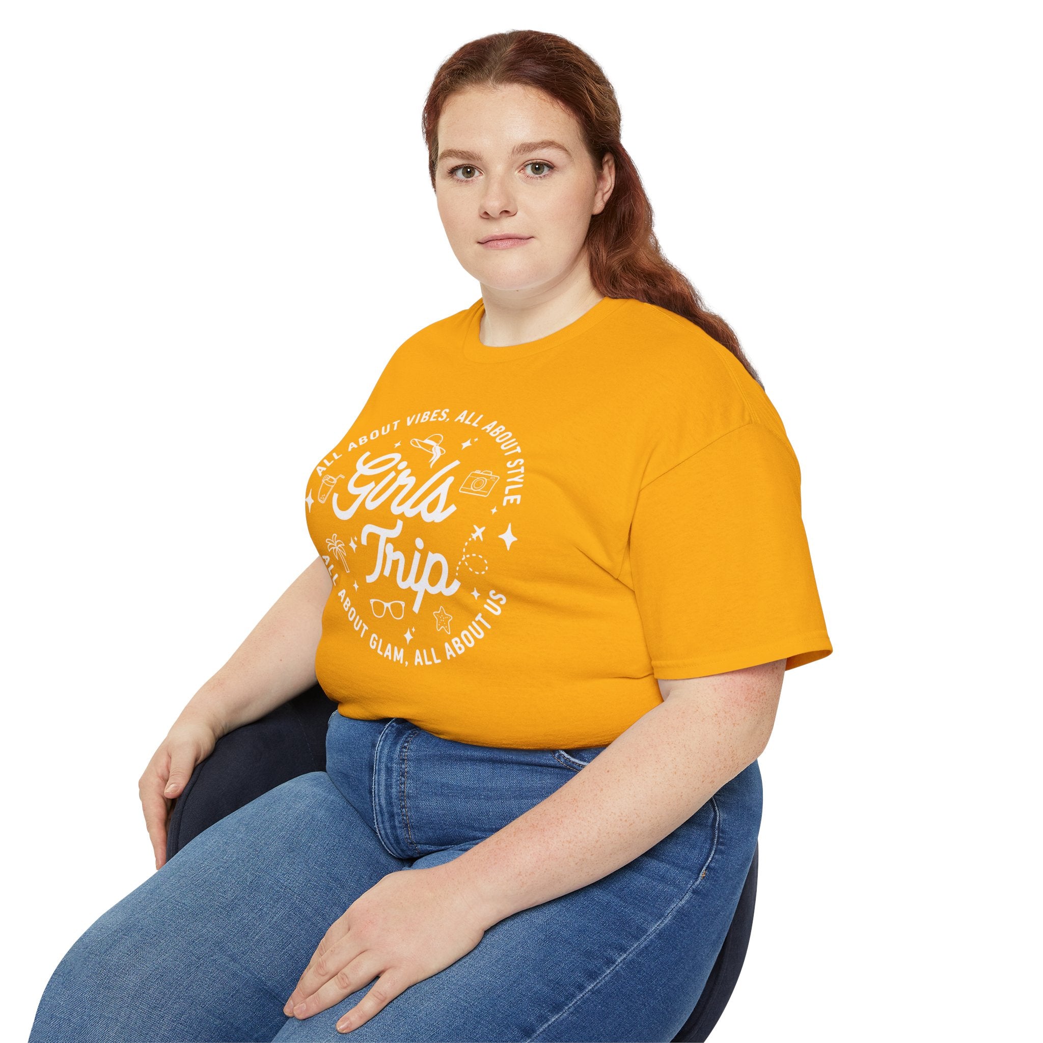 Girls Trip T-Shirt — 'All About Vibes, All About Style' Graphic Tee for Bachelorette & Vacation
