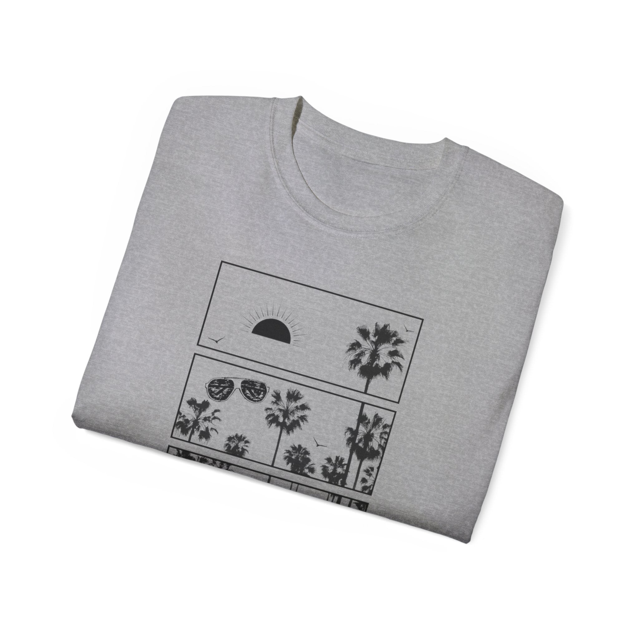 Vacation Loading T‑Shirt — Retro Palm & Sunset Graphic Tee