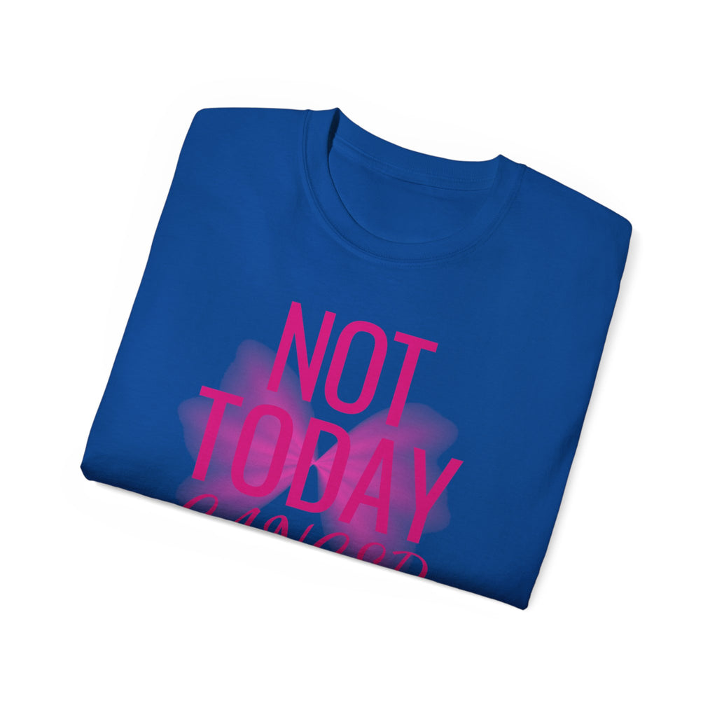 Not Today Cancer T-Shirt — Inspirational Cancer Awareness Tee with Pink Ribbon