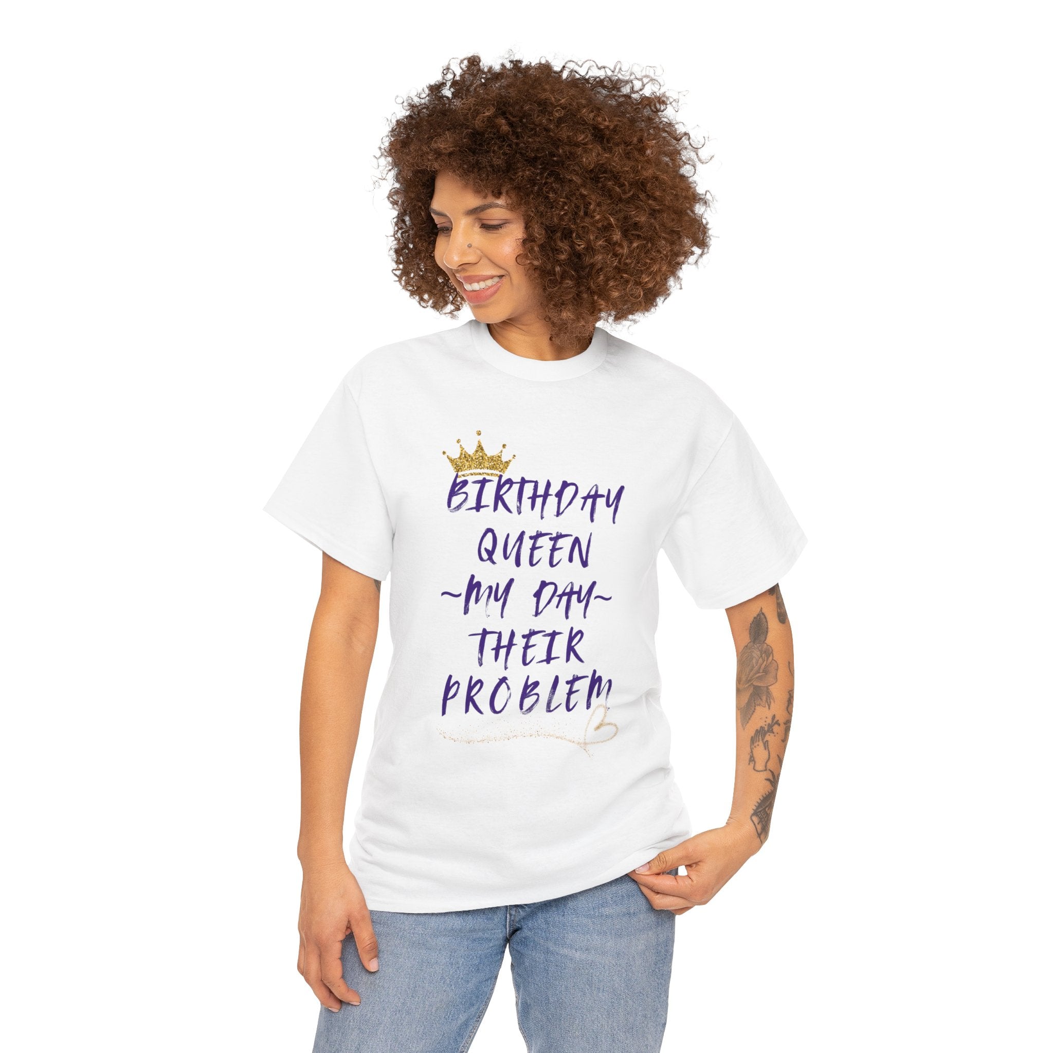 Birthday Queen Don't Care Tee — Women's Birthday Party T‑Shirt