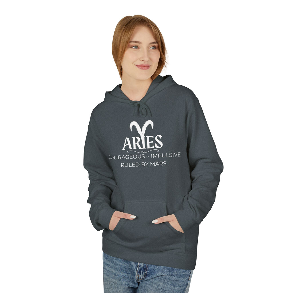 Aries Zodiac Fleece Hoodie