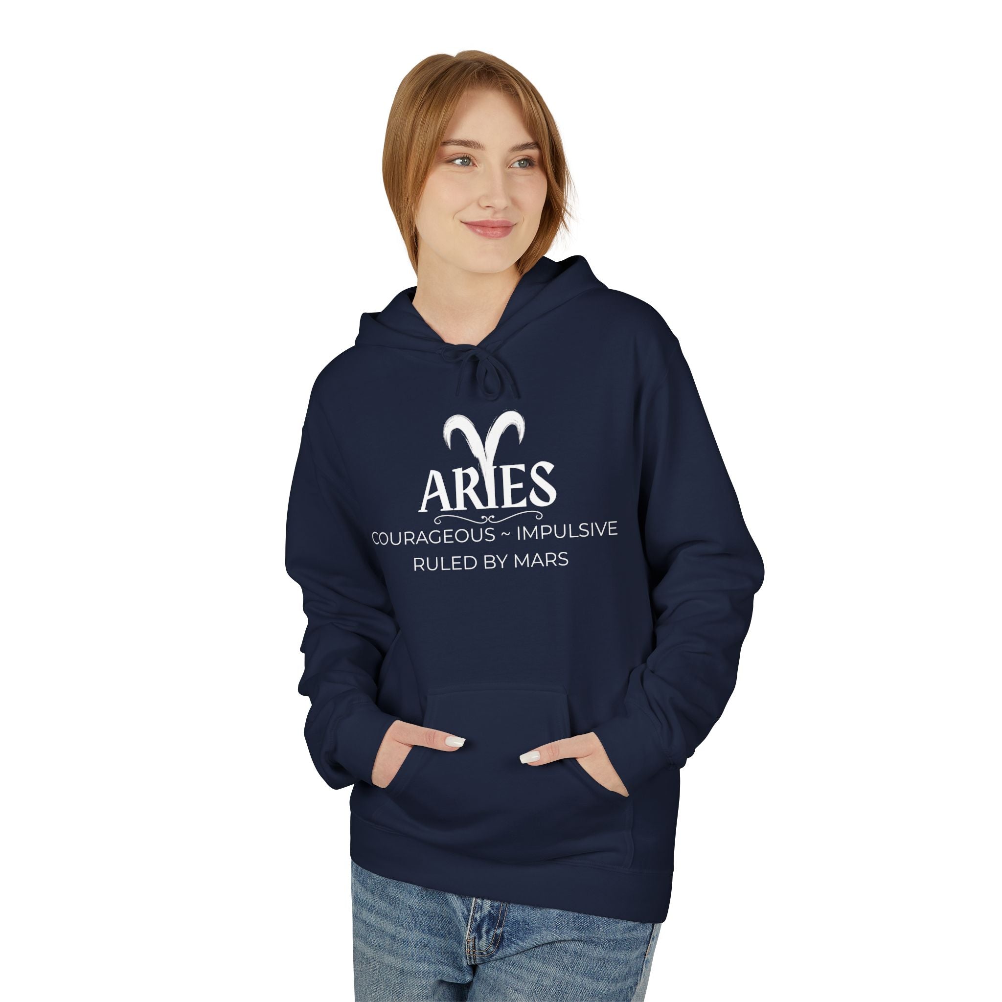 Aries Zodiac Fleece Hoodie