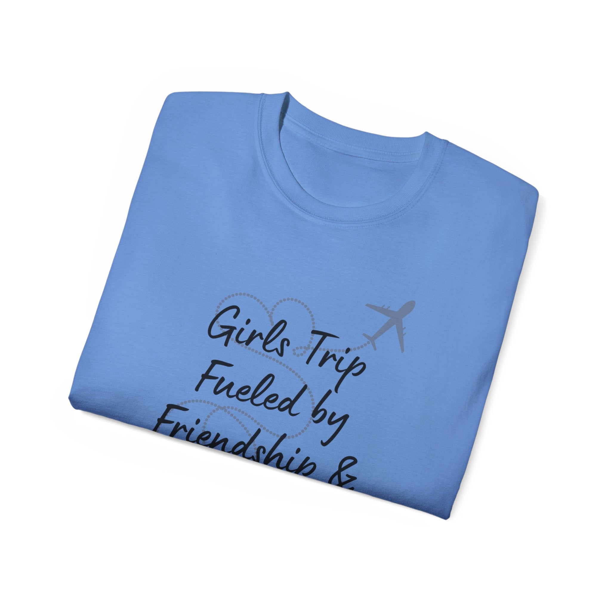 Girls Trip Tee — "Girls Trip Fueled by Friendship & Flights" Travel Shirt