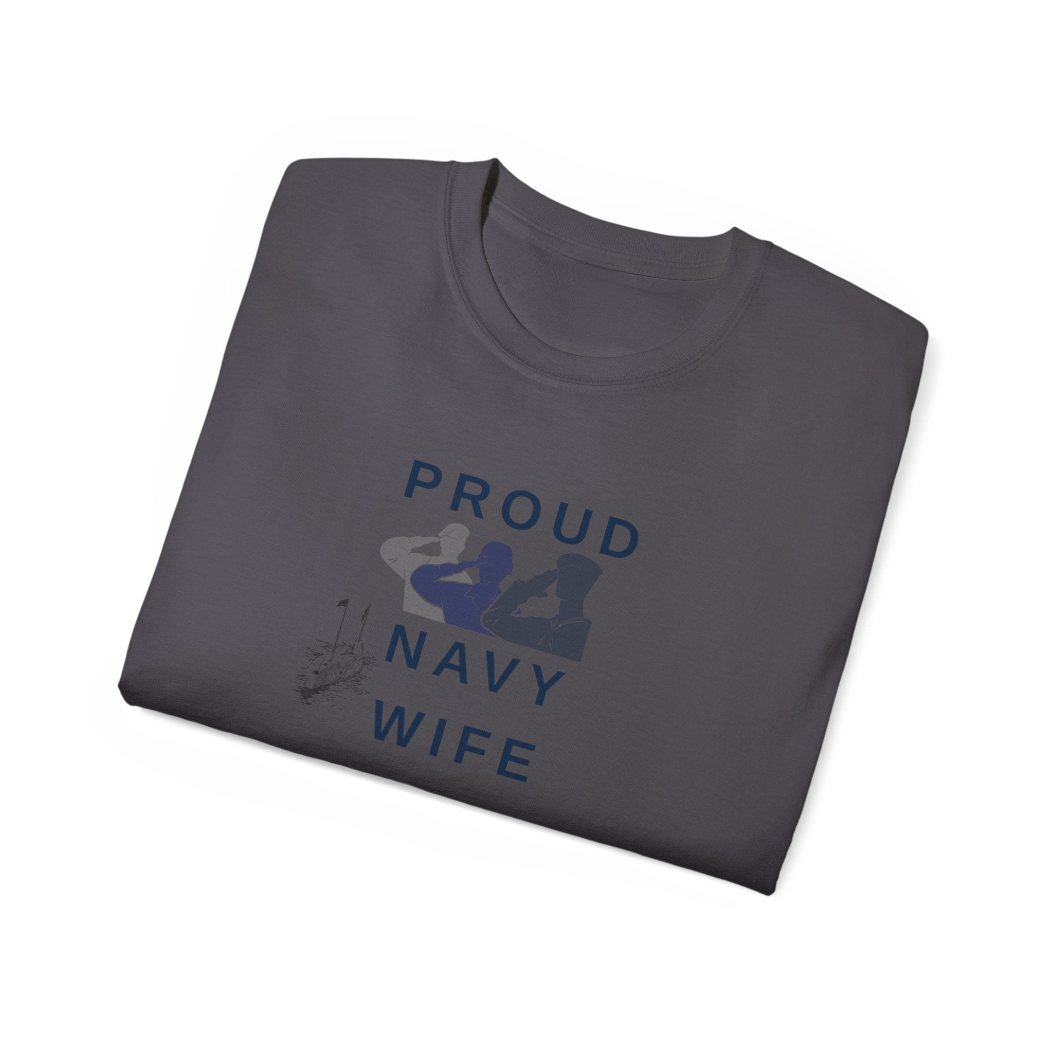 Proud Navy Wife T‑Shirt — Military Spouse Support Tee