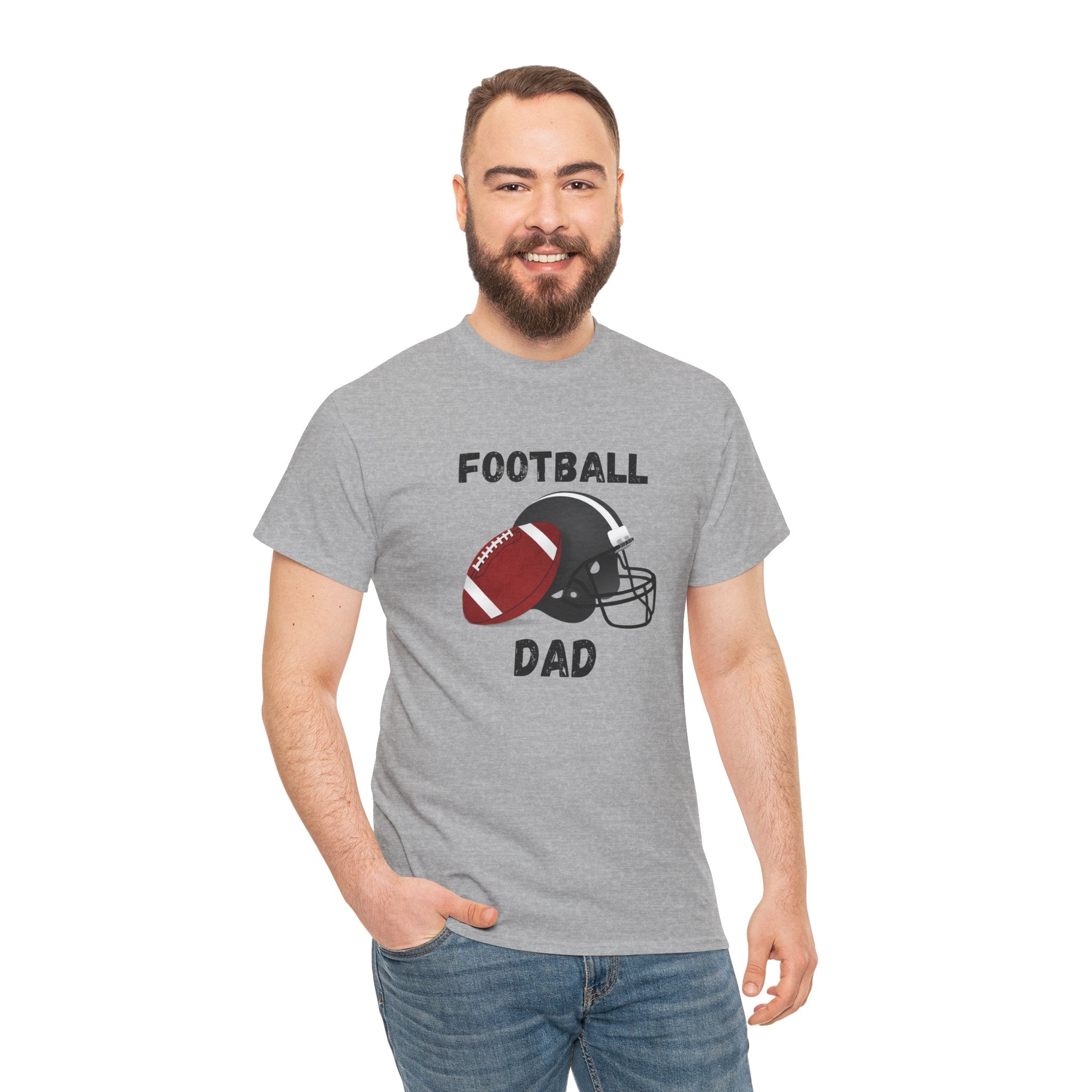 Football Dad T-Shirt — Classic Football & Helmet Tee for Proud Dads