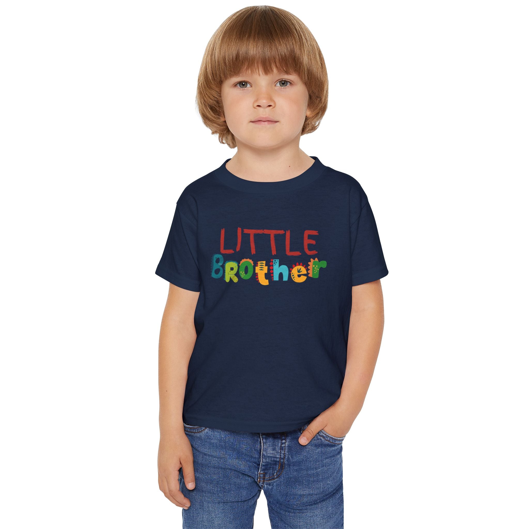 Little Brother Toddler T-Shirt - Colorful Playful Sibling Shirt