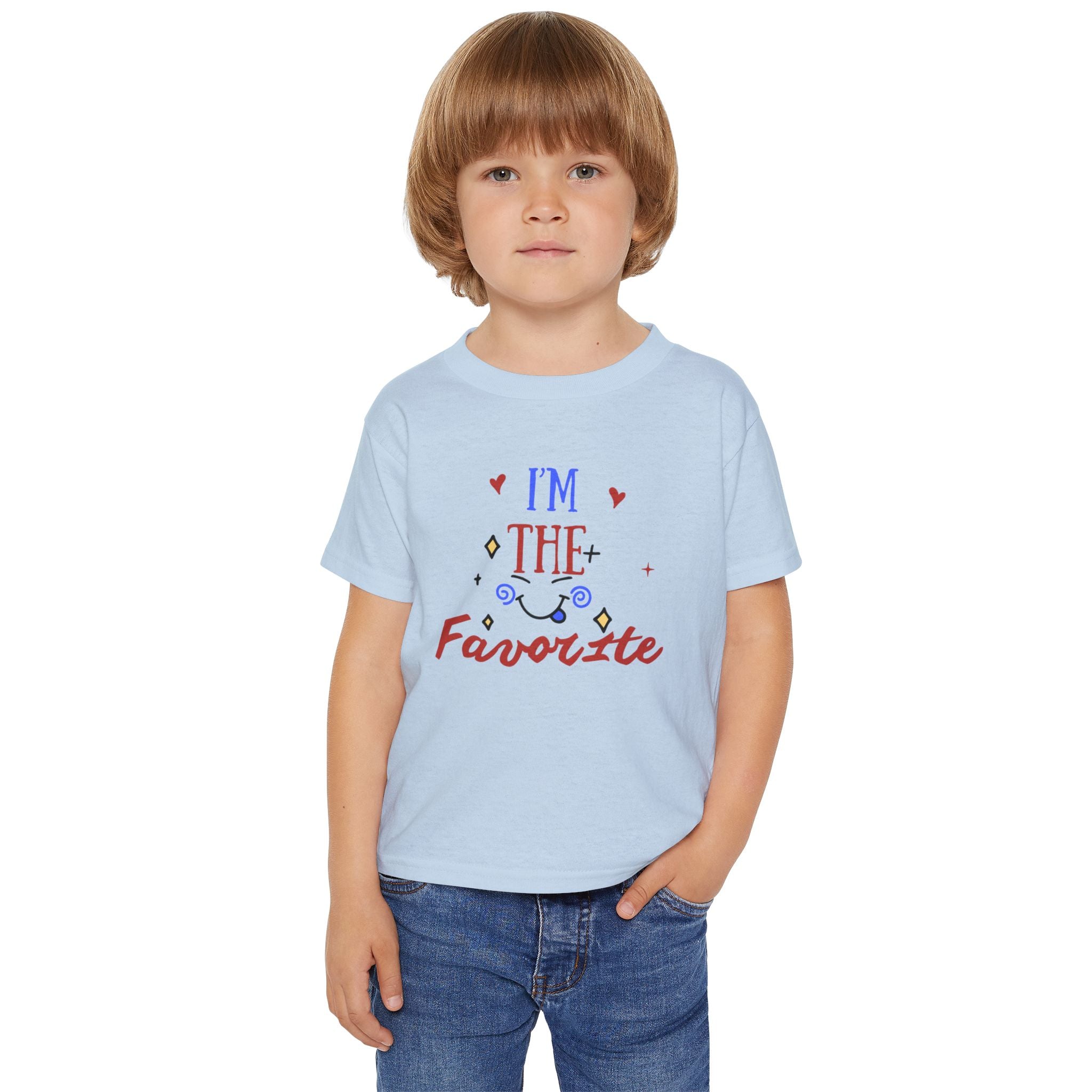 Toddler T‑Shirt — "I'm the Favorite" Playful Kids Tee (Cute Hearts & Script)