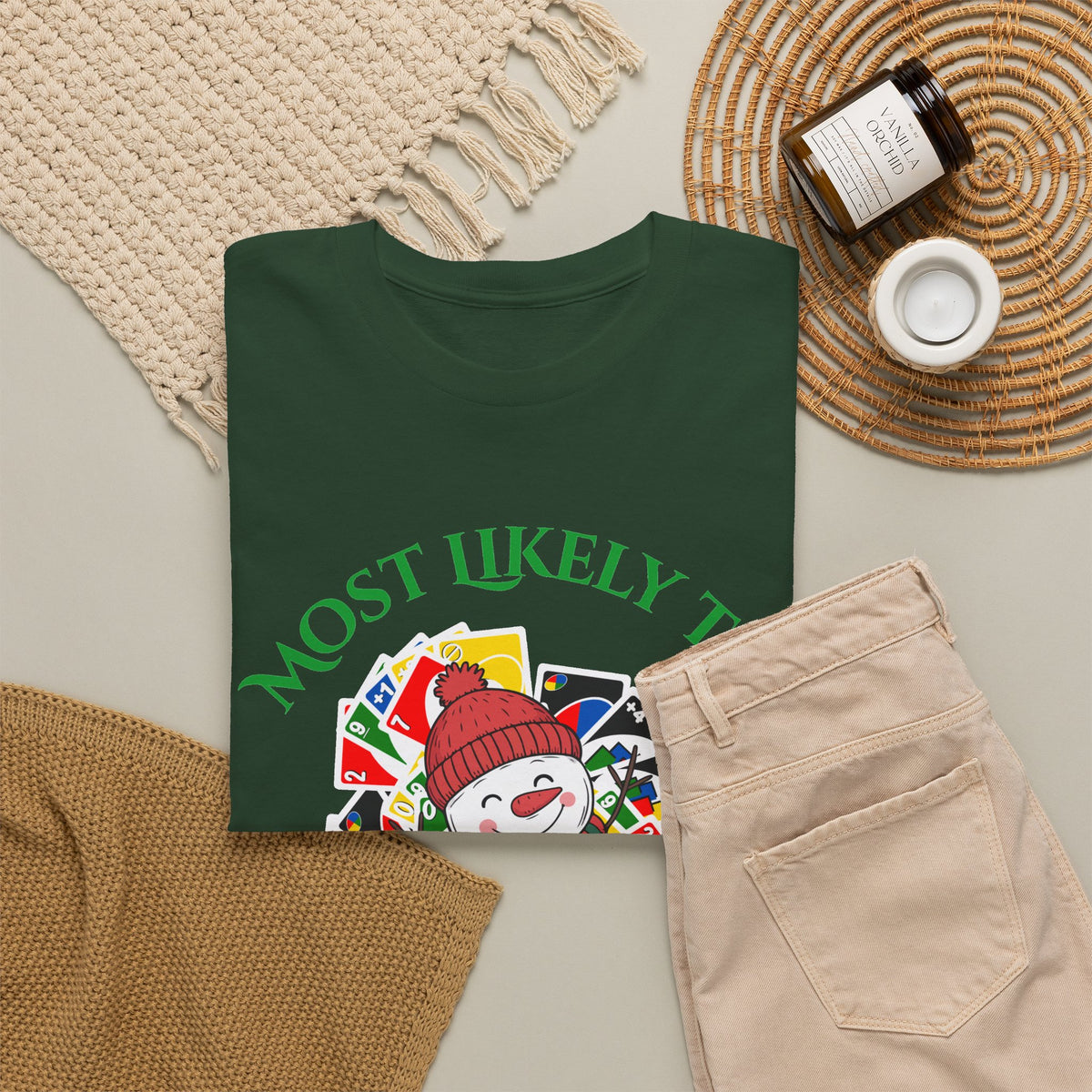 Most Likely to Argue Over Uno Christmas T-Shirt