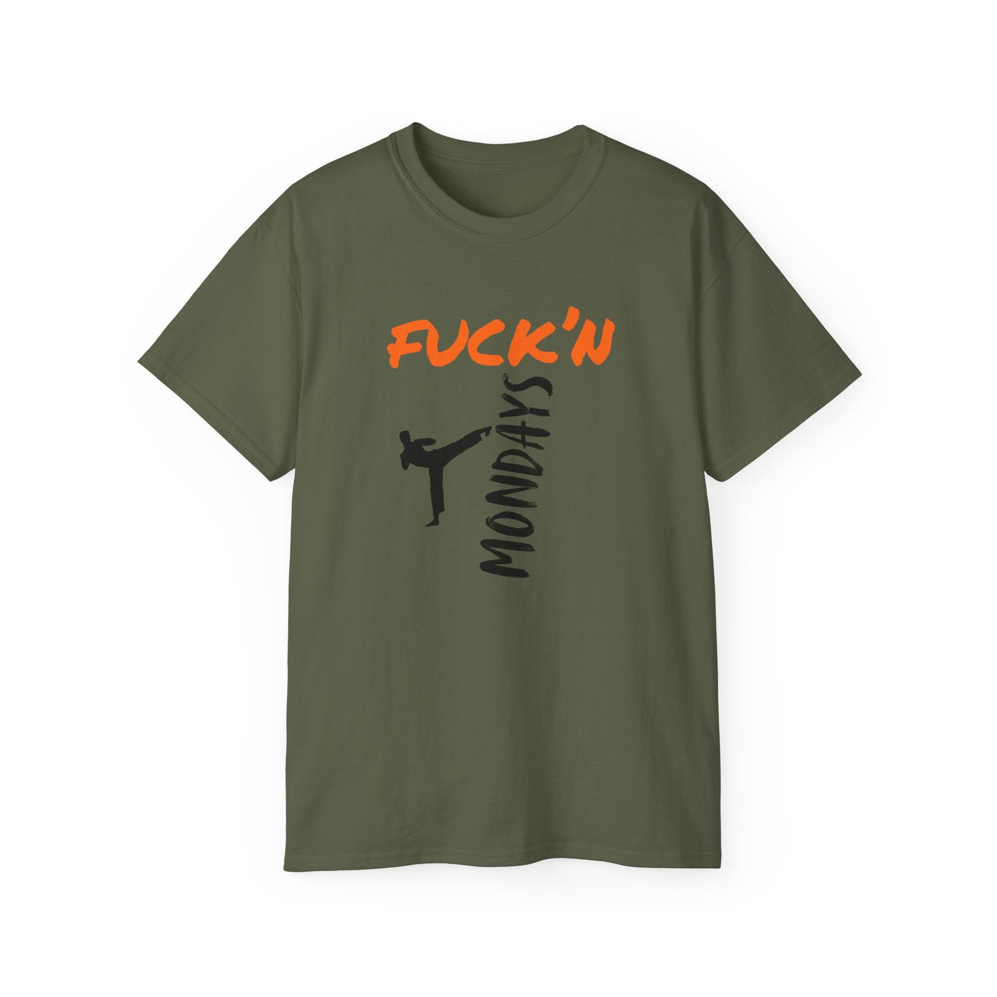 Graphic Tee — “Fuck’n Mondays” Kick Silhouette T‑Shirt
