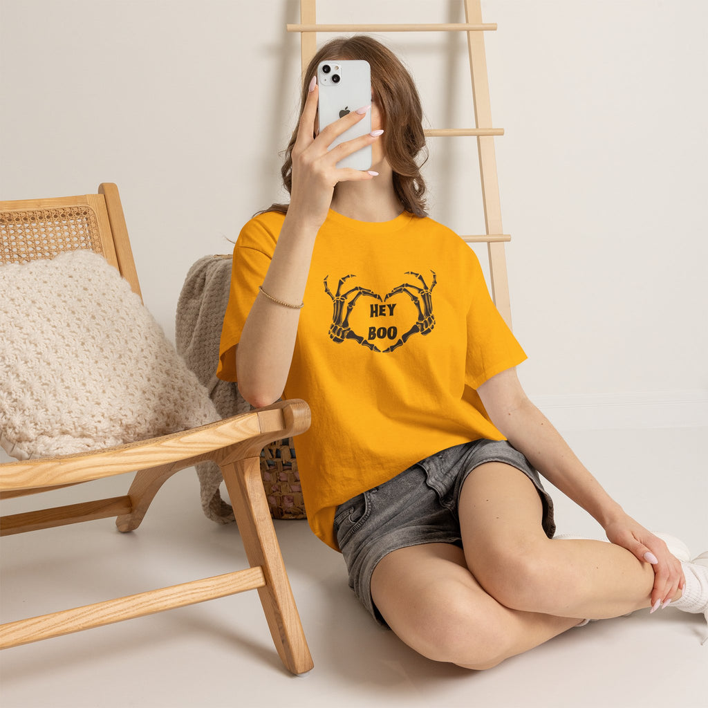 Hey Boo Skeleton Heart T-Shirt
