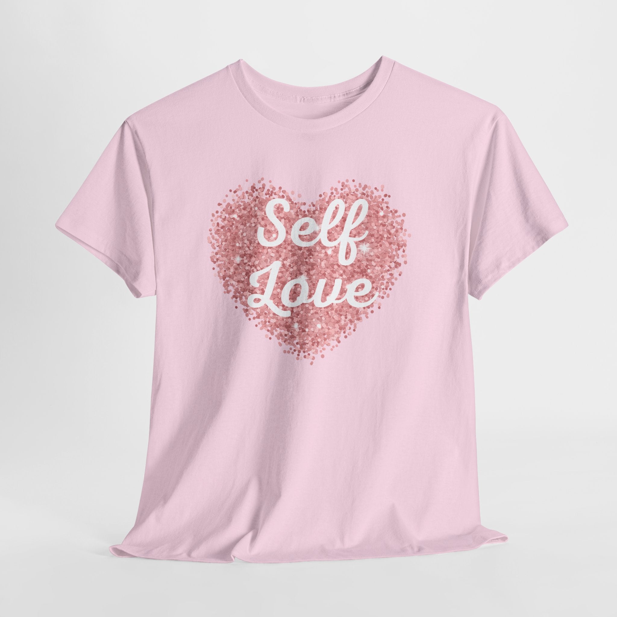 Self Love Tee — Pink Heart Mental Health Awareness Shirt